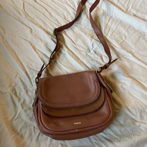 Brown leather purse
